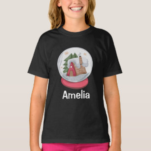 Camiseta Nome Personalizado da Bola de Neve