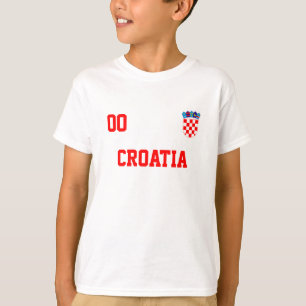 Camiseta Nome Personalizado Da Croácia E Futebol Numérico J