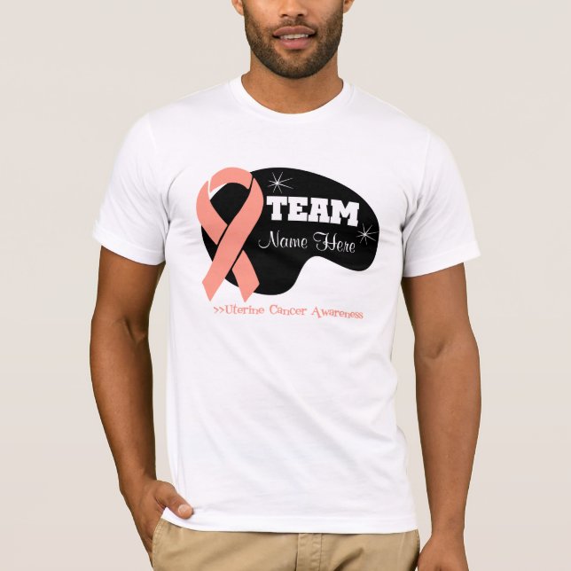 Camiseta Nome personalizado da equipe - cancer uterina (Frente)