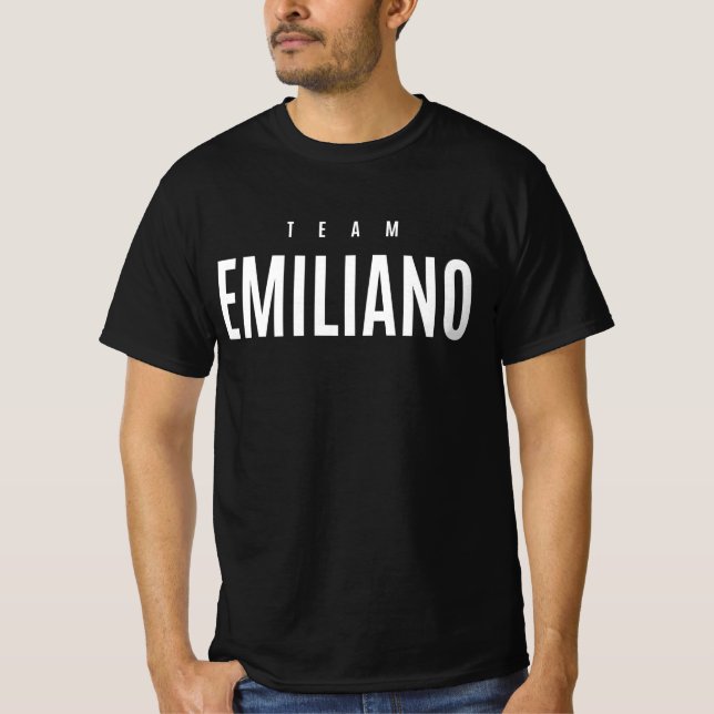 Camiseta Nome Personalizado da Equipe Emiliano (Frente)