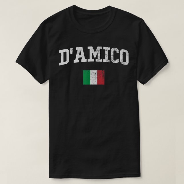 Camiseta Nome Personalizado da Família D'Amico 808 (Frente do Design)
