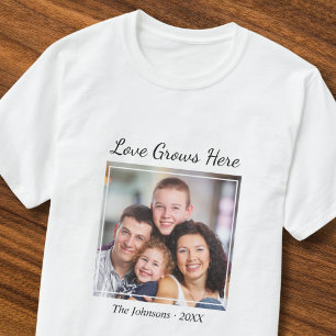 Camiseta Nome Personalizado da Família Fotográfica O Amor C