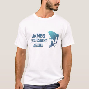 Camiseta Nome personalizado da Legenda de Pesca