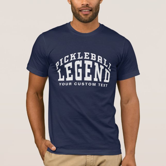 Camiseta Nome Personalizado da Legenda do Pickleball Nome E (Frente)