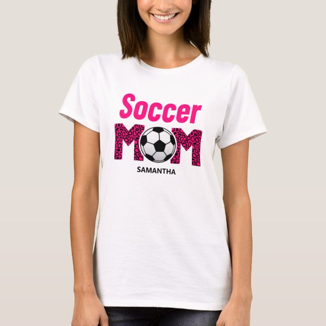 Camiseta Nome Personalizado da Mãe do Futebol Personalizado (Frente)