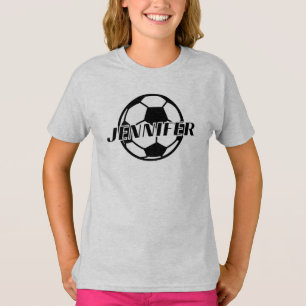 CAMISETA NOME PERSONALIZADO DA MENINA DO FUTEBOL