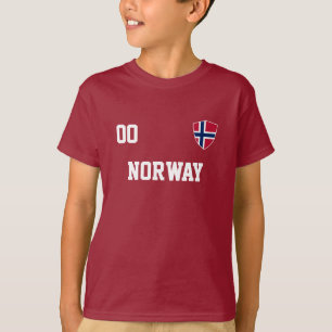 Camiseta Nome Personalizado da Noruega e Número de Futebol