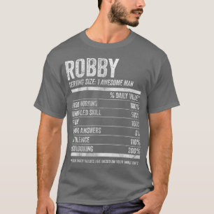 Camiseta Nome Personalizado da Nutrição Mens Robby Nome Fun