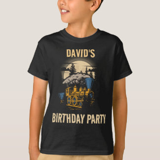 Camiseta Nome personalizado da parte do aniversário de cria