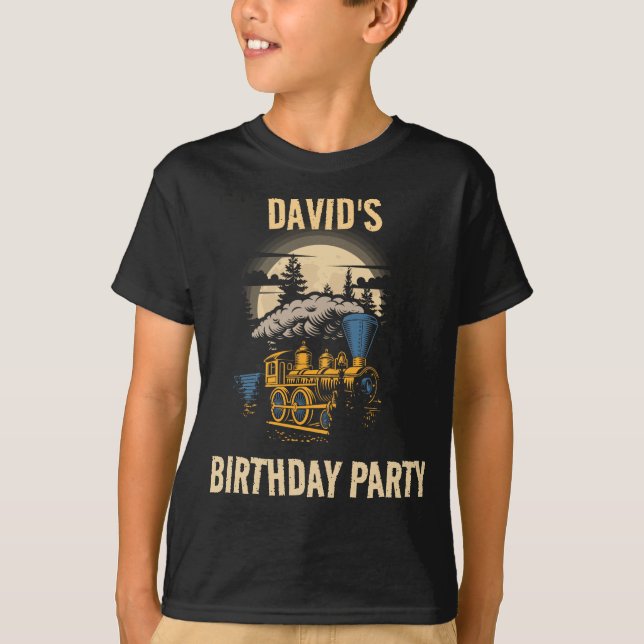 Camiseta Nome personalizado da parte do aniversário de cria (Frente)