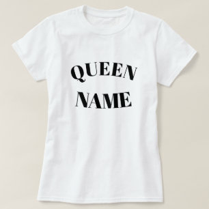 Camiseta Nome Personalizado da Rainha – Design Elegante Rea