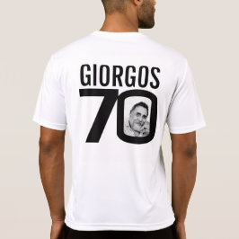 Camiseta nome personalizado de 70 aniversário e mono de mod