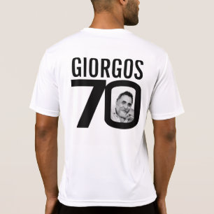 Camiseta nome personalizado de 70 aniversário e mono de mod