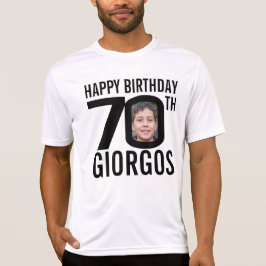 Camiseta nome personalizado de 70 aniversário e mono de mod
