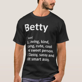 Camiseta Nome Personalizado de Definição BETTY - Noite Funn