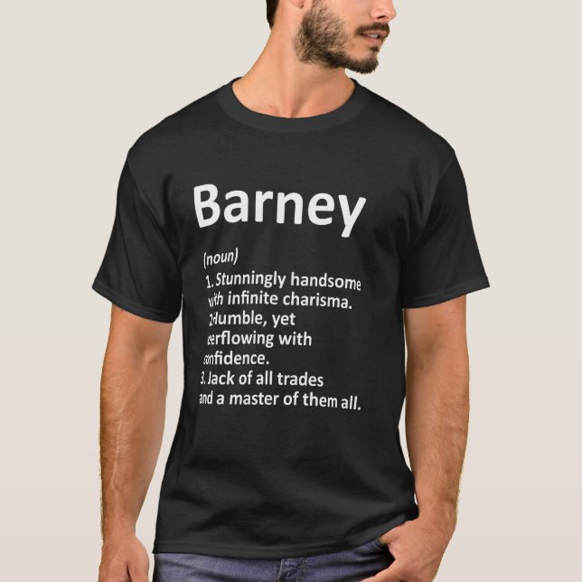 Camiseta Nome Personalizado de Definição de Barney Funny Bi (Frente)
