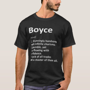 Camiseta Nome Personalizado de Definição de Boyce Nome Funn