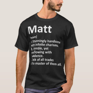 Camiseta Nome Personalizado de Definição MATT Funny Birth