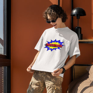 Camiseta Nome personalizado de quadrinhos de super-heróis