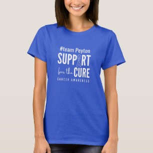 Camiseta Nome personalizado de sensibilização para o cancer