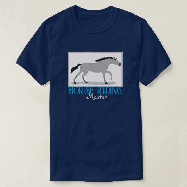 Camiseta Nome Personalizado de Sobrecarga de Cavalo Simples (Frente do Design)