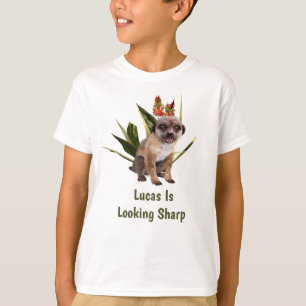 Camiseta Nome Personalizado de Suricata Olhando Bem