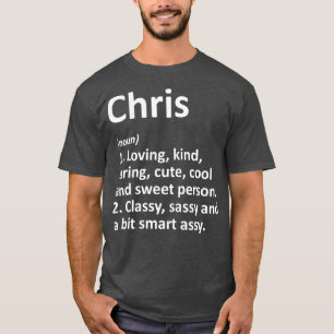 Camiseta Nome Personalizado Definição CHRIS Dom Engraçad