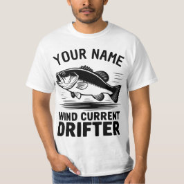 Camiseta Nome Personalizado Deriva de Vento Baixo Peixe