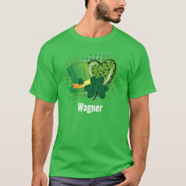 Camiseta Nome Personalizado Dia de São Patrício Trevo de Tr