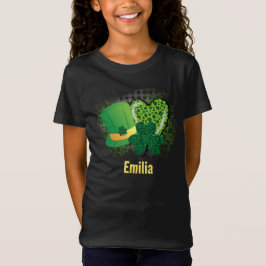 Camiseta Nome Personalizado Dia de São Patrício Trevo de Tr