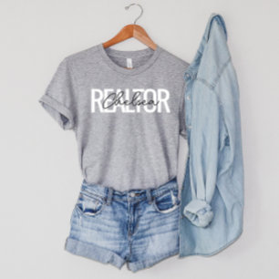 Camiseta Nome Personalizado do Agente Imobiliário do Realto