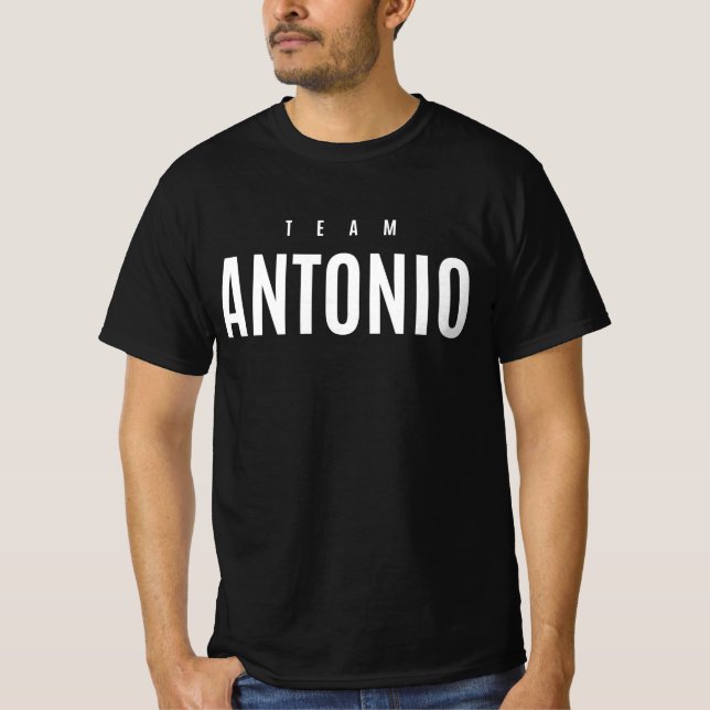 Camiseta Nome Personalizado do Antonio da Equipe (Frente)