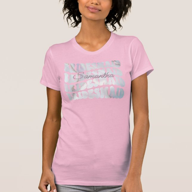 Camiseta Nome Personalizado do Bridesmaid (Frente)