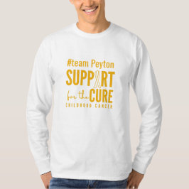 Camiseta nome personalizado do cancer de infância Leve Long