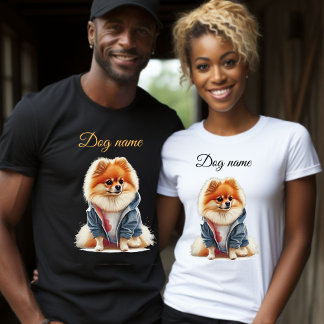 Camiseta Nome Personalizado Do Cão Da Pomerânia, Nome Própr