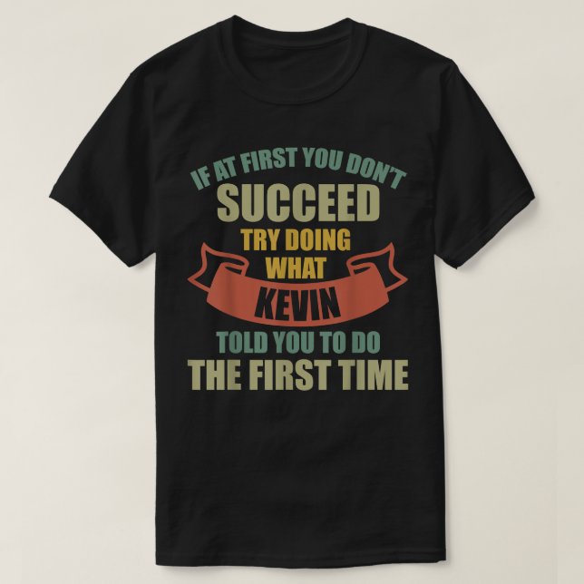 Camiseta Nome Personalizado do KEVIN Shirt KEVIN Nome (Frente do Design)