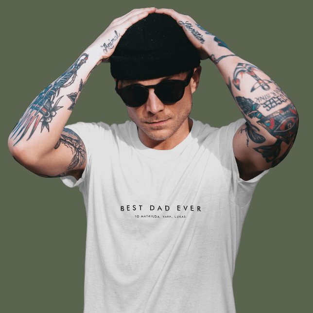 Camiseta Nome Personalizado do Melhor Pai Moderno Nunca (Criador carregado)