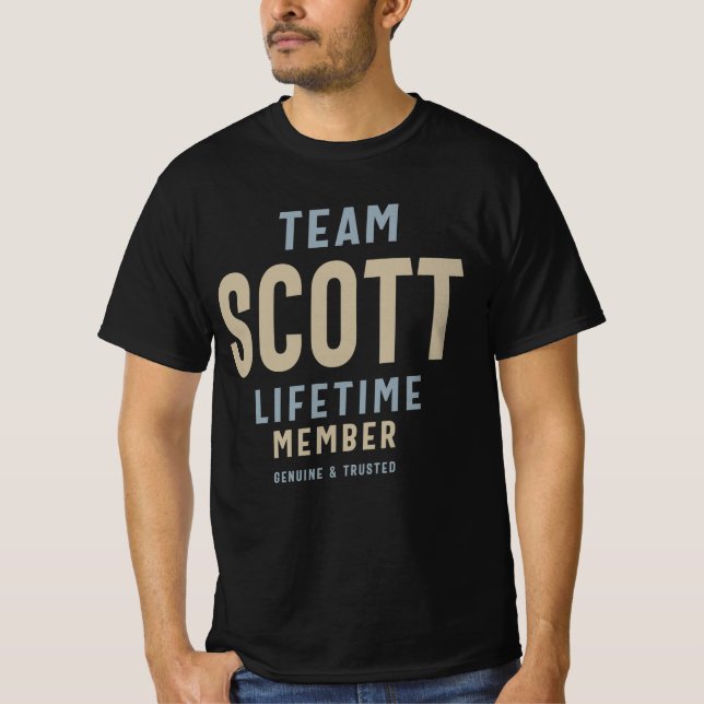 Camiseta Nome Personalizado do Membro da Equipe Scott Lifet (Frente)