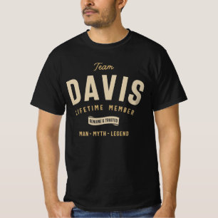 Camiseta Nome Personalizado do Membro da Vida da Equipe Dav