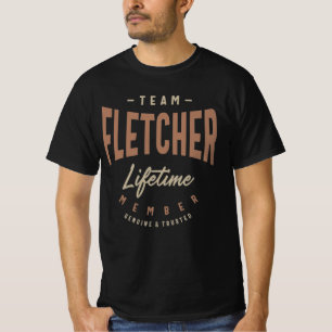 Camiseta Nome Personalizado do Membro do Fletcher da Equipe