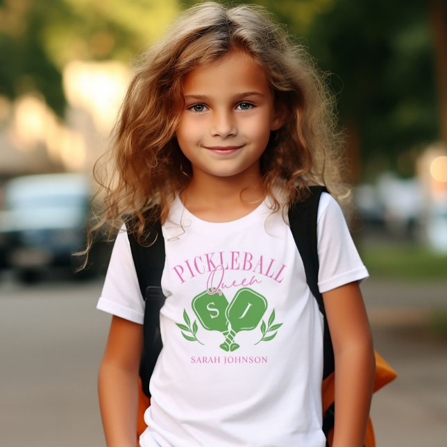 Camiseta Nome personalizado do Monograma do logotipo Rainha (Criador carregado)