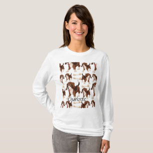 Camiseta Nome personalizado do padrão perfeito do Beagle do