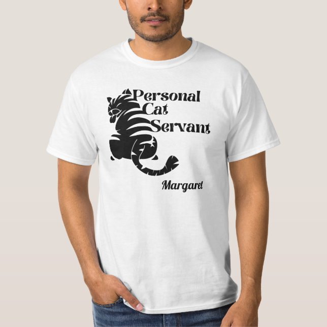 Camiseta Nome Personalizado do Servidor de Cat Pessoal T-Sh (Frente)