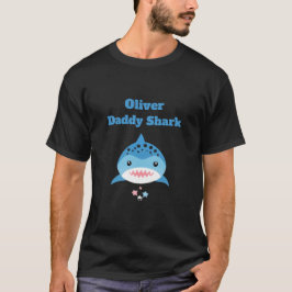 Camiseta Nome Personalizado do Shark de Pai Personalizado
