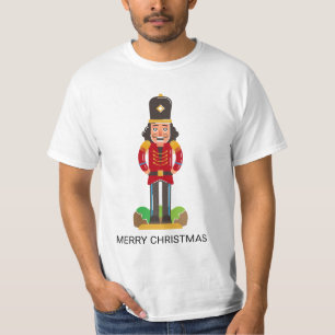 Camiseta Nome Personalizado do Soldado de Natal Nutcracker 