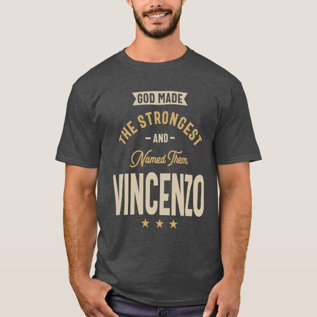 Camiseta Nome Personalizado do Vincenzo (Frente)