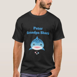 Camiseta Nome Personalizado do Vovô Shark Personalizado