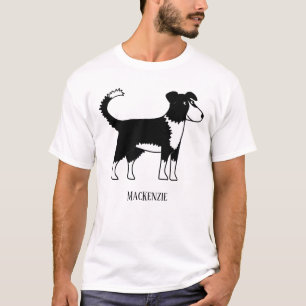 Camiseta Nome Personalizado do Welsh Border Collie Sheepdog