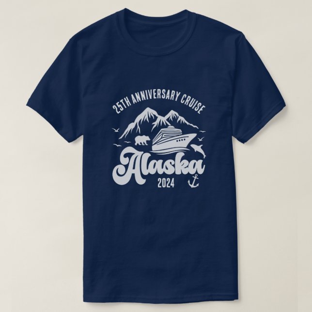 Camiseta Nome Personalizado e Ano do Cruzeiro do Alaska (Frente do Design)