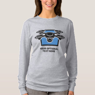 Camiseta Nome Personalizado e Drone de Texto
